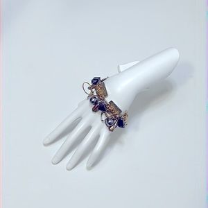 Bracelet Handmade with Gold, Grey color